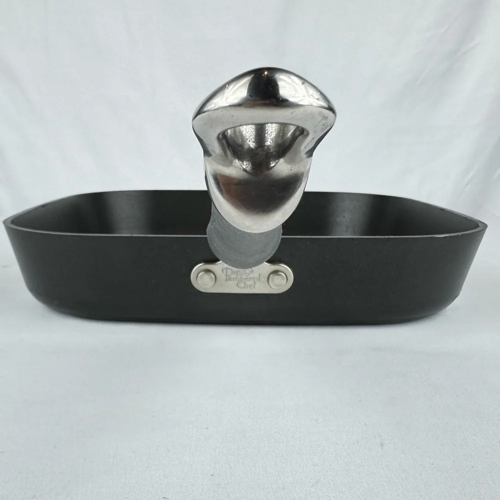 Pampered Chef 11” Executive Non Stick Cast Iron Grill Pan